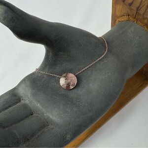 House Of Harlow 1960 Tholos Mosaic Rose Gold Aztec Etched Medallion Necklace